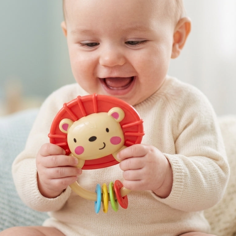Lion Shape Colorful Baby Rattles