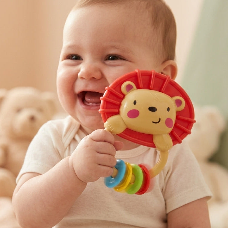 Lion Shape Colorful Baby Rattles