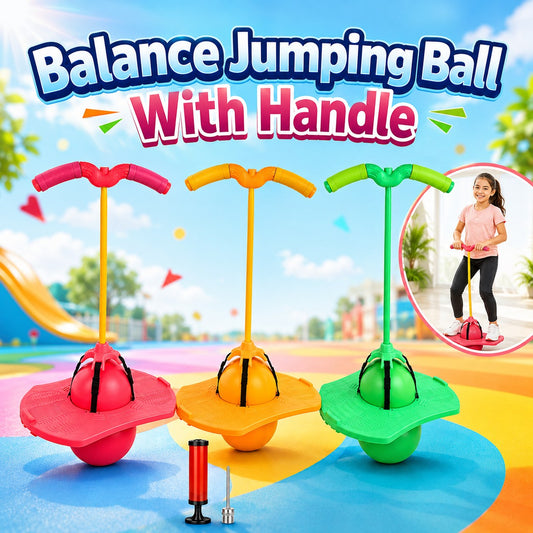 Balance Jumping Ball With Handle Bouncing and Balance Toy for Kids
