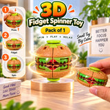 Burger 3D Printed Press Fidget Spinner Ball (0104)