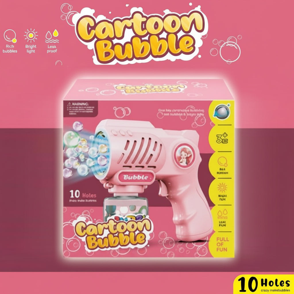 Cartoon Bubble Gun for Kids (Random Color | AL-2037)