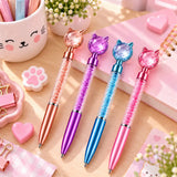 Cat Ballpoint Pen With Ball For Kids (1111)