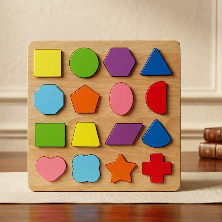 Early Educational Wooden Colorful 3D Learning Board
