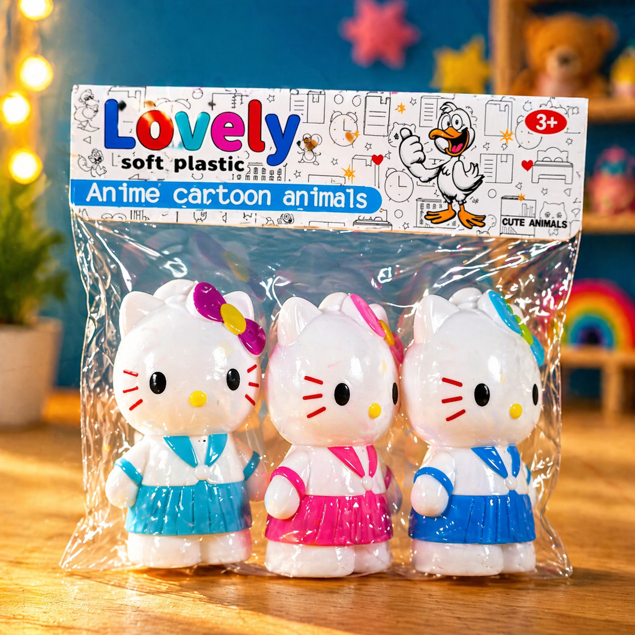 Soft Rubber Hello Kitty Bath Toy with Squeaker Whistle