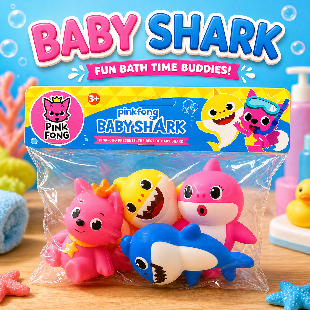  Baby Shark Bath Toys Set