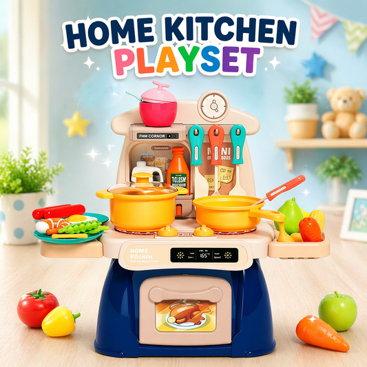 Kids mini kitchen playset, role play cooking toys for toddlers