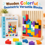 Wooden Educational & Colorful Geometric Versatile Blocks (YHM-89)