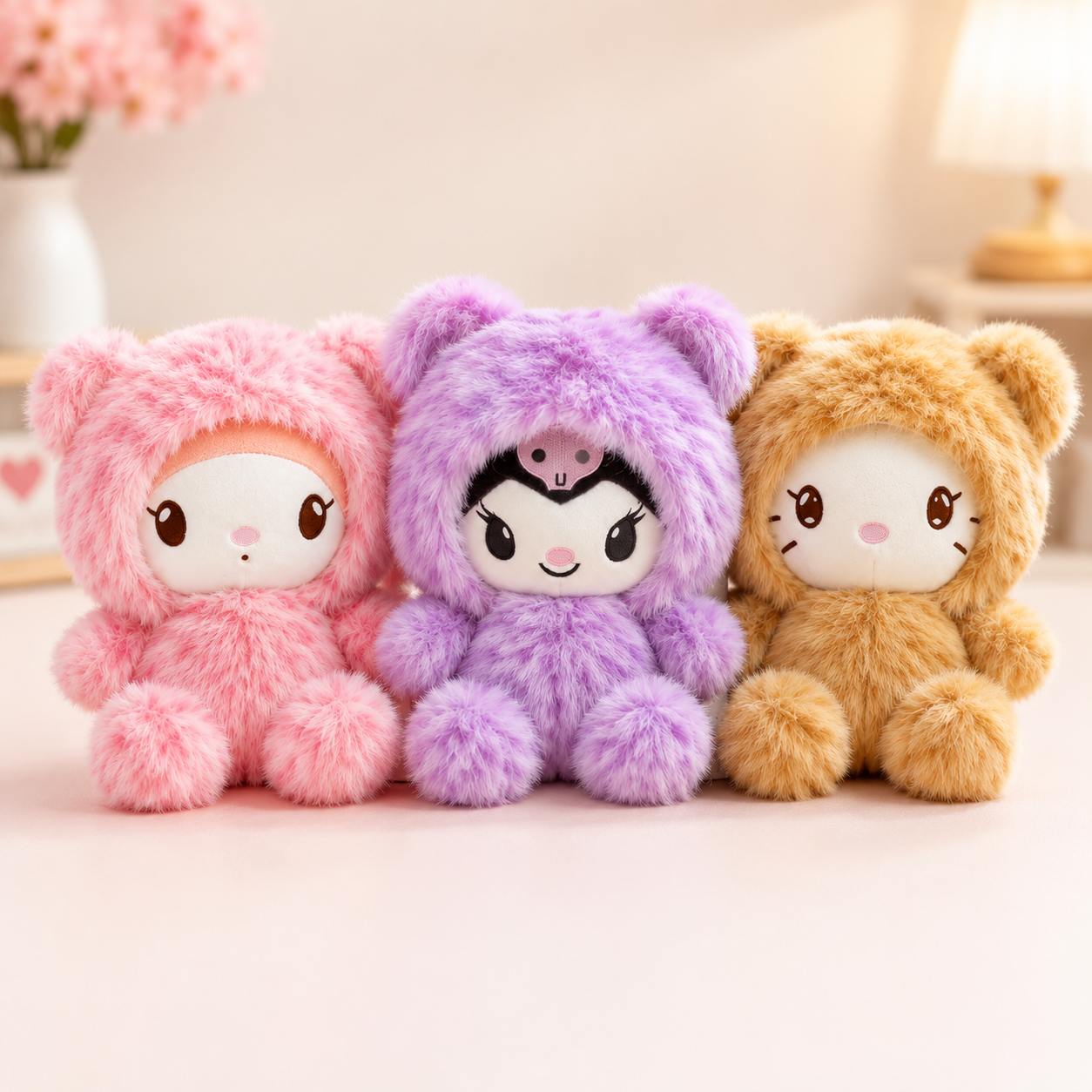 Cute Fluffy Labubu Plush Toy for Kids (25cm | Random Color)