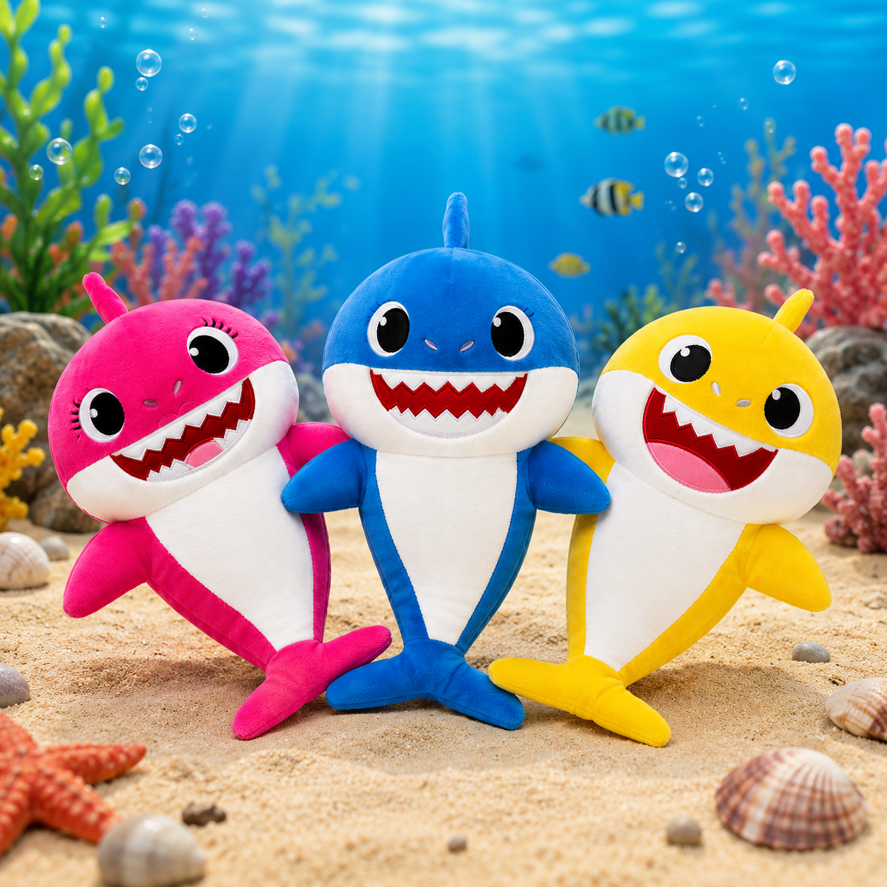 Soft Baby Shark Plush Toy For Kids (25cm | Random Color)