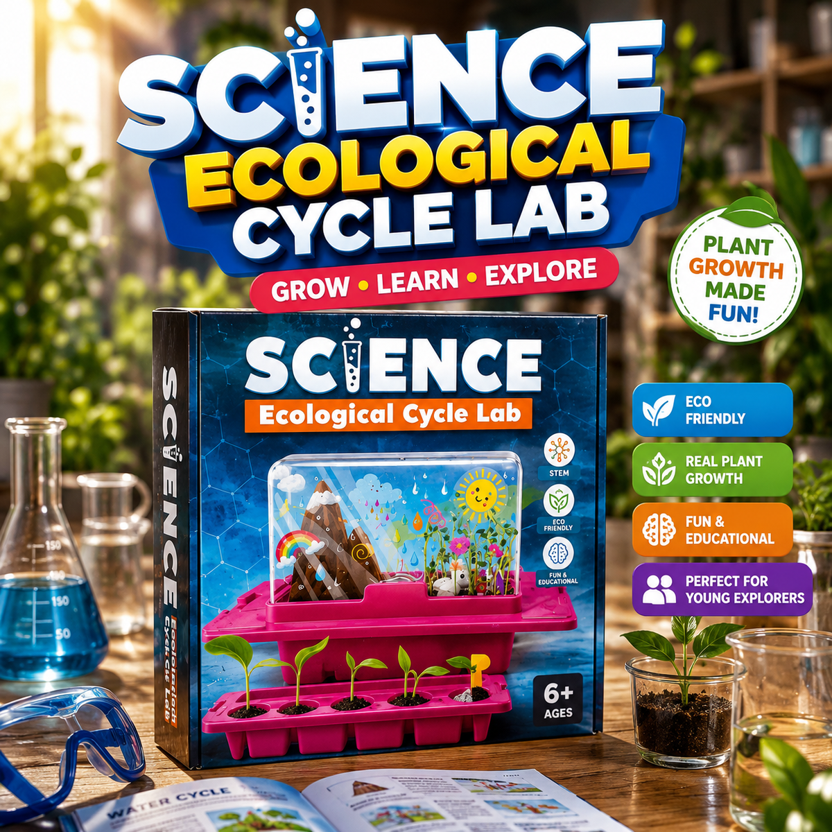 Science Ecological Cycle Lab Kit for Kids (22-005)