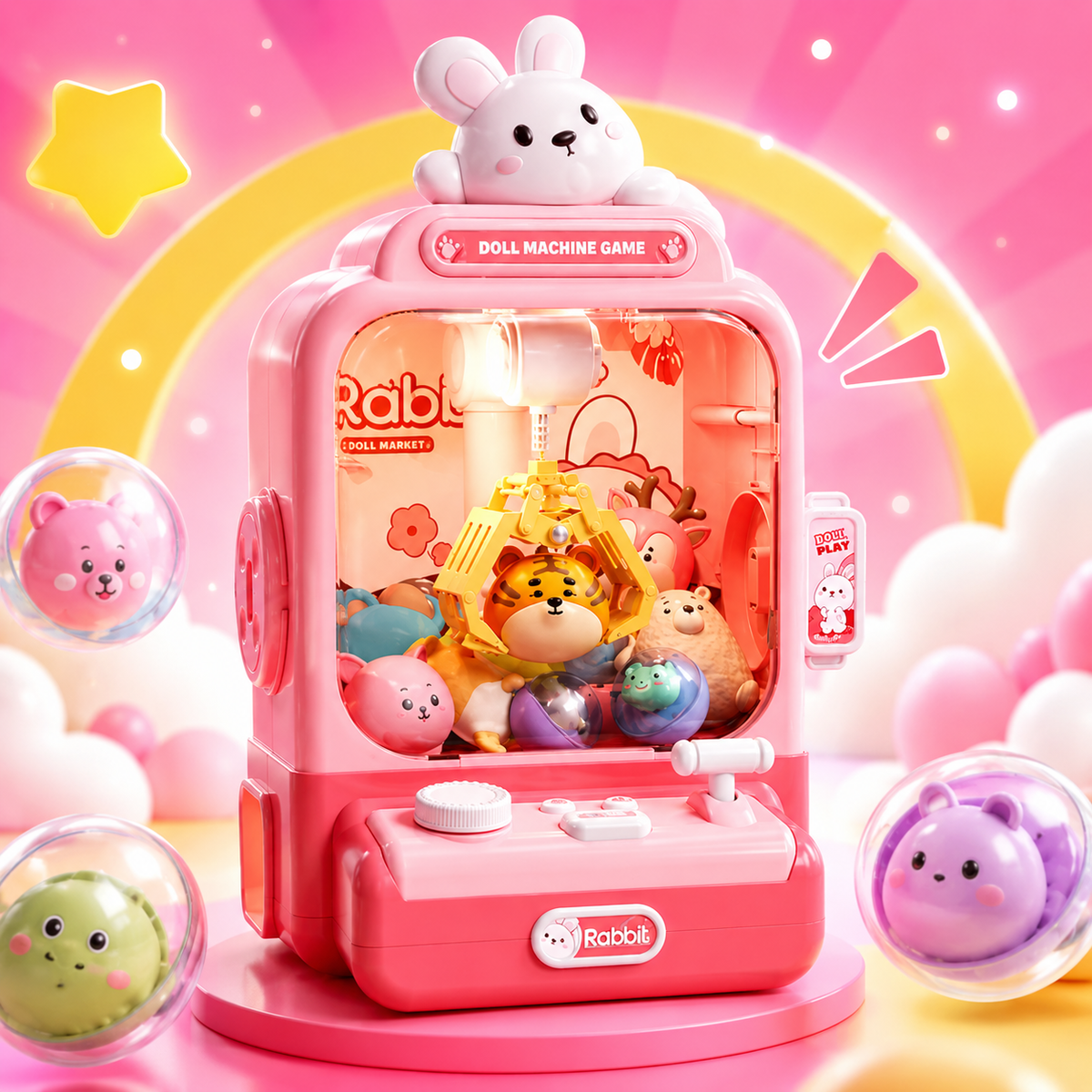 Electronic Mini Arcade Claw Machine for Kids (LC-006)