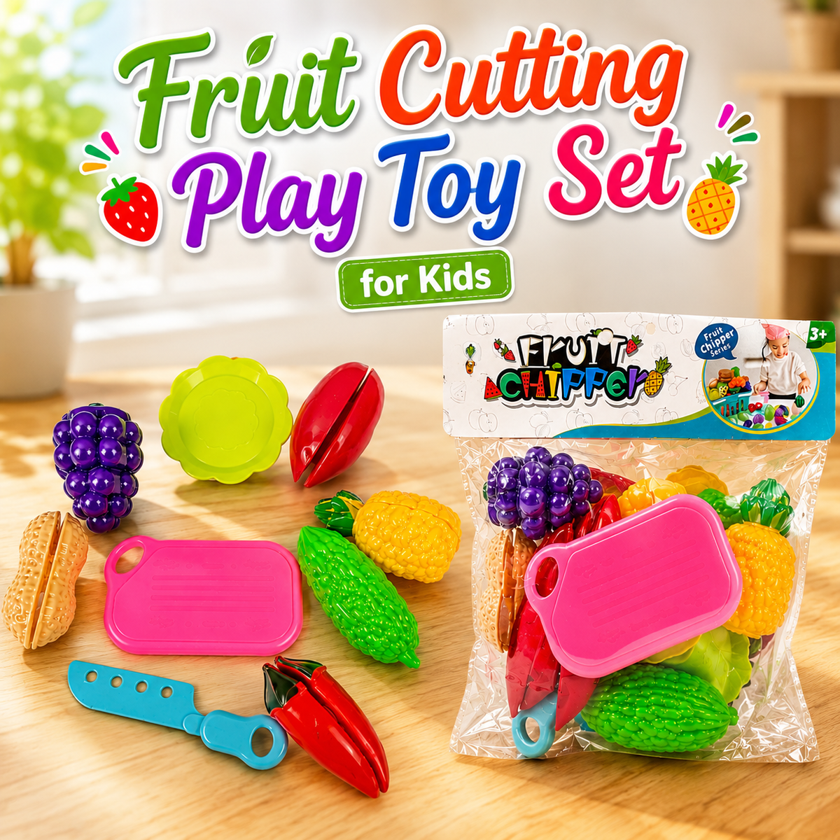 Fruit Chopper Cutting Play Set for Kids (657-7)