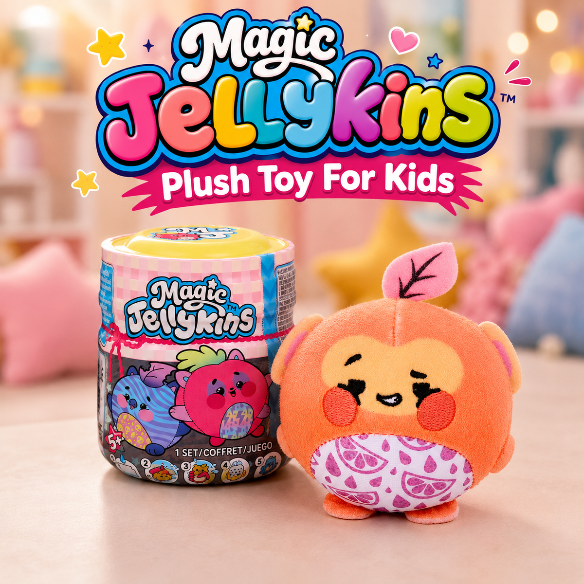 Magic Jellykins Squishy Plush Surprise Collectible Toy for Kids
