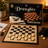 2 in 1 Chess & Draughts Wooden Board Game Set for Kids & Family (1258)