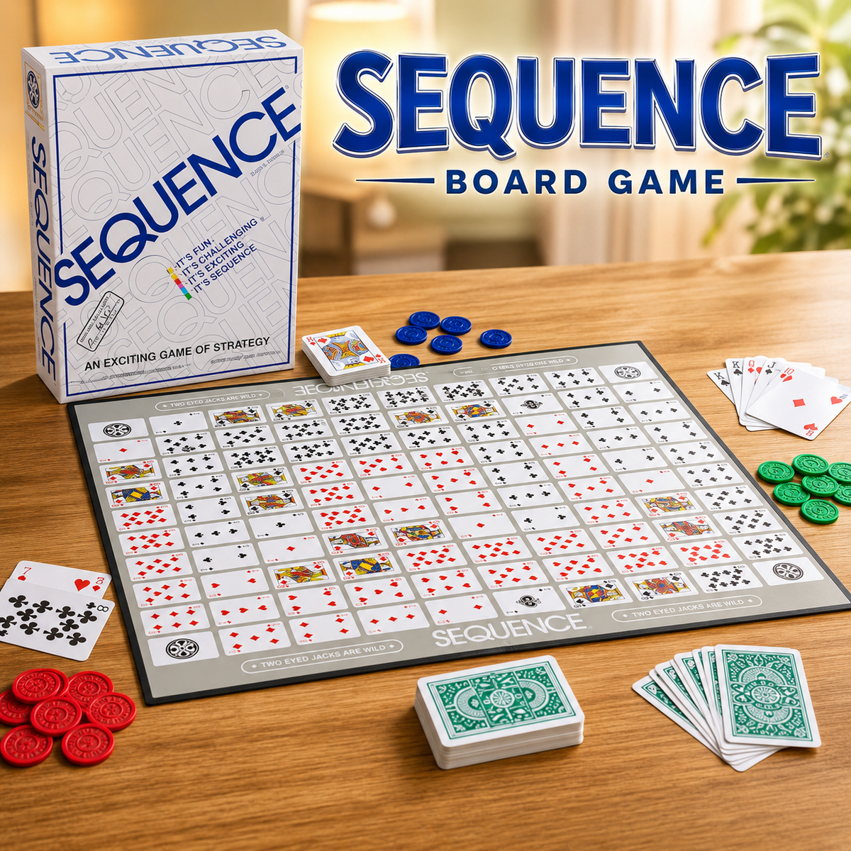 Classic Sequence Board Game for Kids & Family (1518)