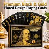 Premium Black & Gold Plated Design Playing Cards (1977)