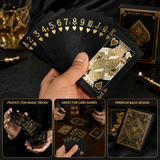 Premium Black & Gold Plated Design Playing Cards (1977)