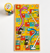 Wooden Ludo & Snakes Ladder Board Game Set for Kids & Family (Random Design | 7951)