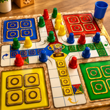 Wooden Ludo & Snakes Ladder Board Game Set for Kids & Family (Random Design | 7951)
