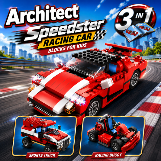 Architect Super Speedster Racing Car Blocks for Kids (278+ Pcs)