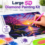 Large 5D Diamond Painting Kit For Home Decoration (Random Designs)