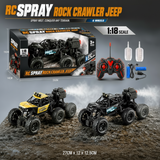 RC Spray Rock Crawler Jeep 1:18 Scale (299B)