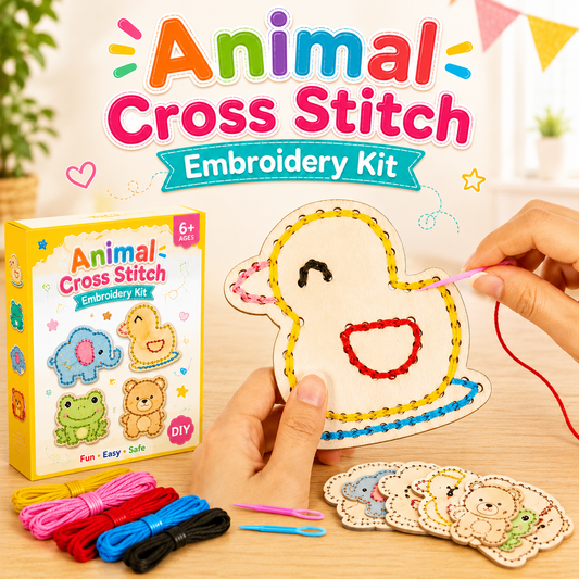 DIY Wooden Animal Cross Stitch Embroidery Kit (2025-29)