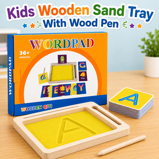 Kids Wooden Sand Tray With Wood Pen (2025-27)