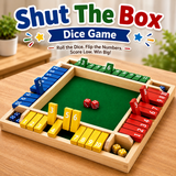Shut The Box Dice Game – Wooden Family Math Board Game 2–4 Players (2025-39)