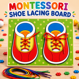 Montessori Shoe Lacing Board – Learn to Tie Shoelaces Training Toy (2025-34)