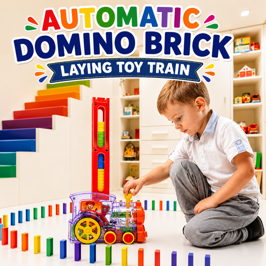 Automatic Domino Brick Laying Toy Train (7012W)