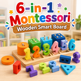 Wooden Number Board – Counting, Sorting & Stacking Learning Toy for Kids (2025-19)
