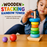Wooden Stacking Rainbow Tower For Kids (2025-58)