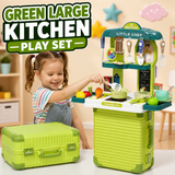 Green Large Kitchen Play Set for Kids (678-631A)