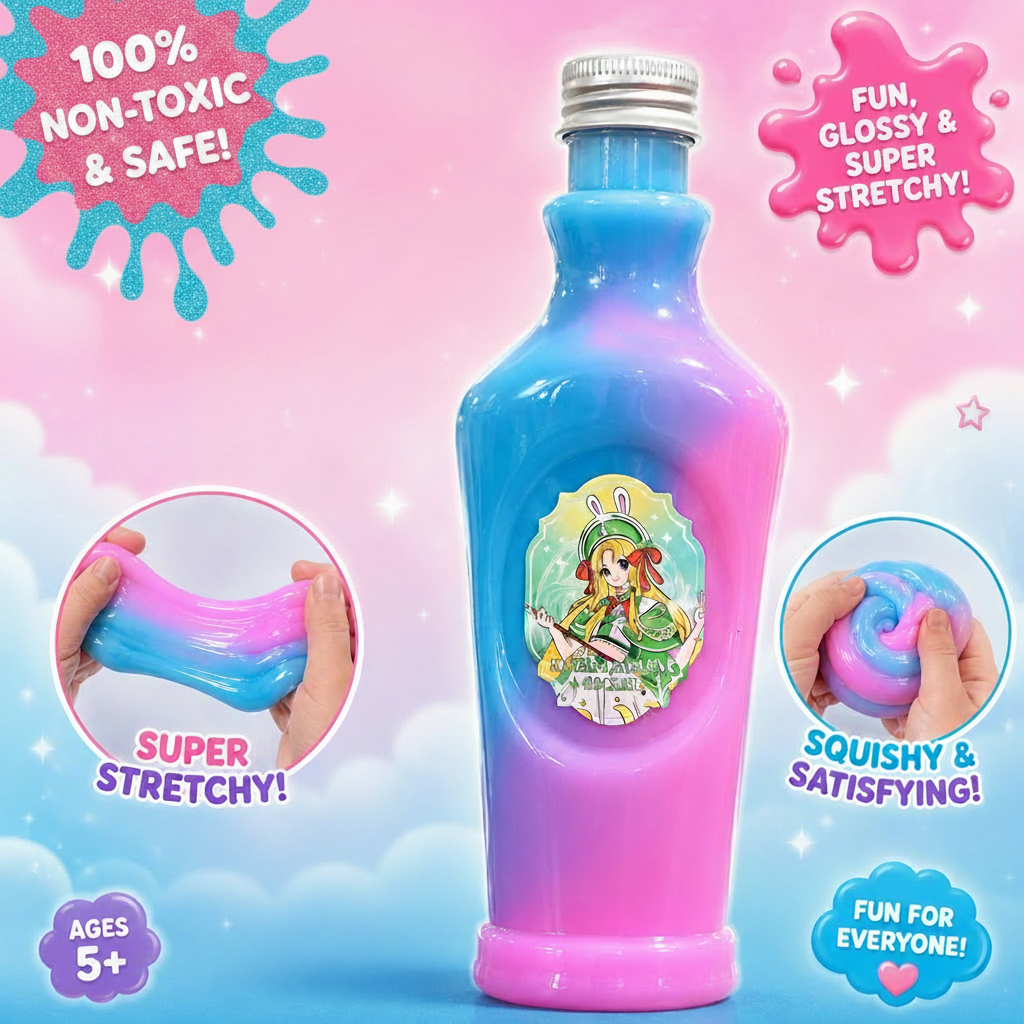 Pink Sky Blue Slime For Kids (4444)