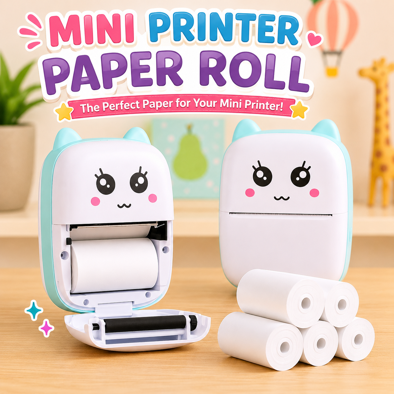 Thermal Portable Mini Printer Paper Roll - Toynix