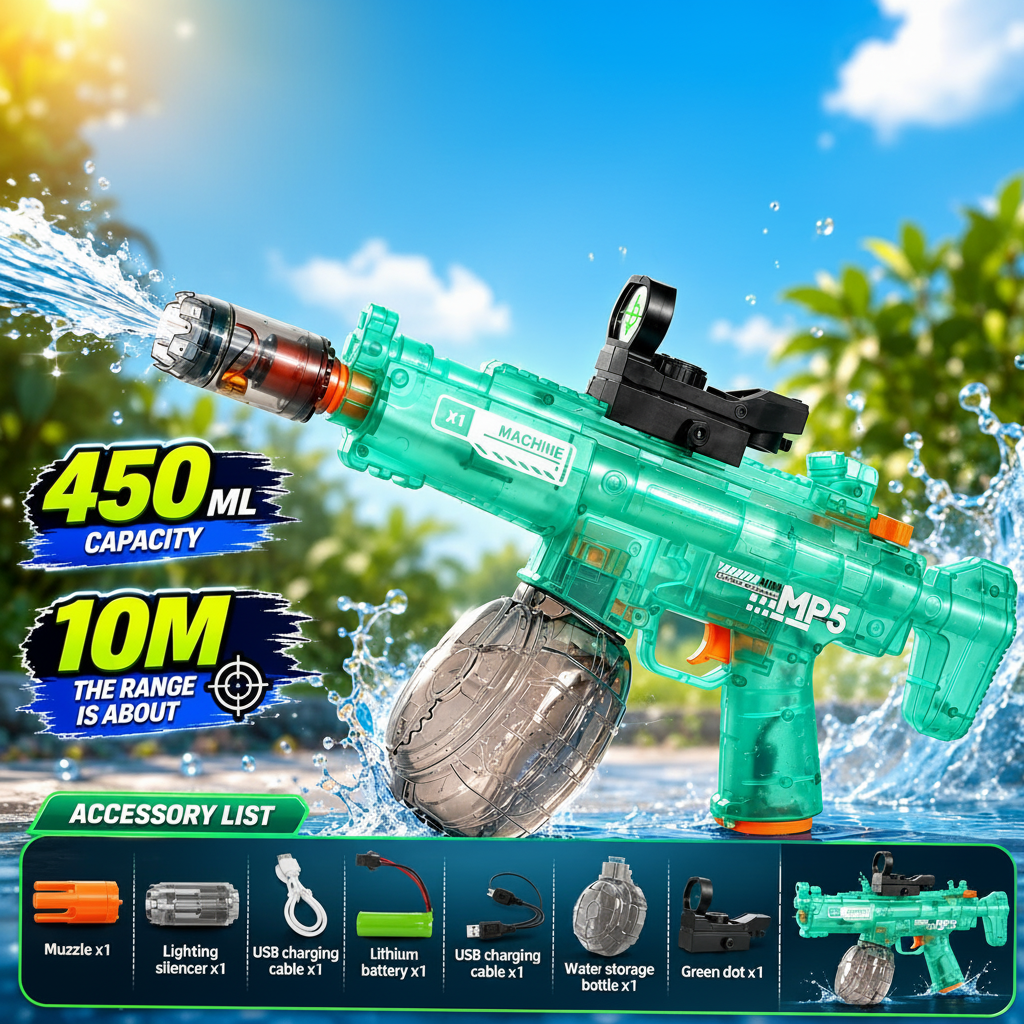 Electric High Pressure MP5 Water Gun (KB1381)