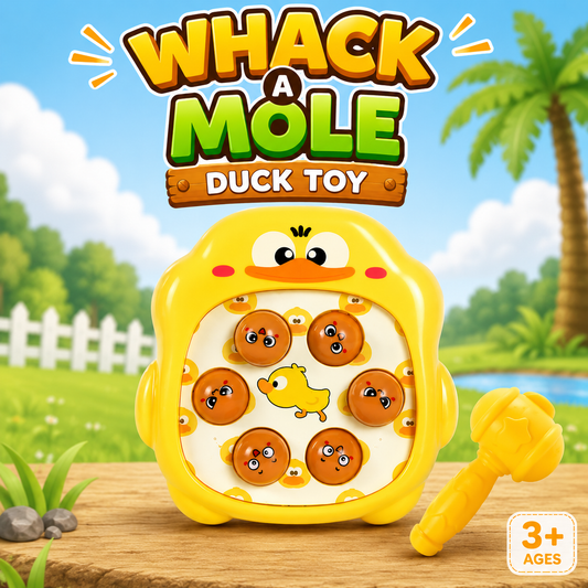 Interactive duck whack a mole hammer game toy with lights and sounds for kids