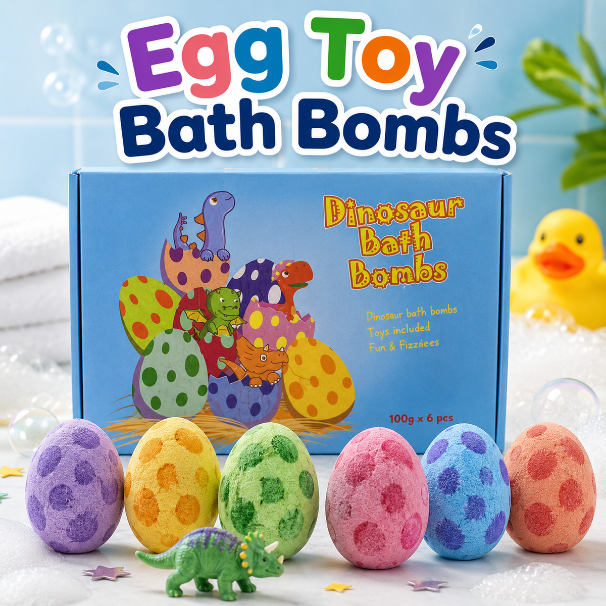 Kids Bath Bombs with Surprise Toys Inside (KL9006)