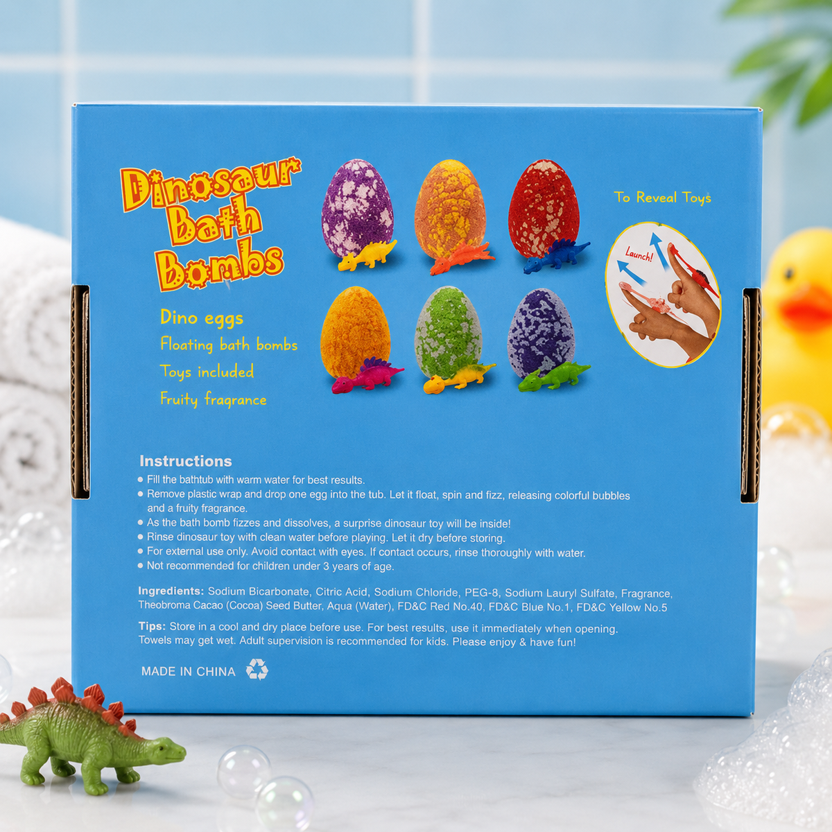 Kids Bath Bombs with Surprise Toys Inside (KL9006)