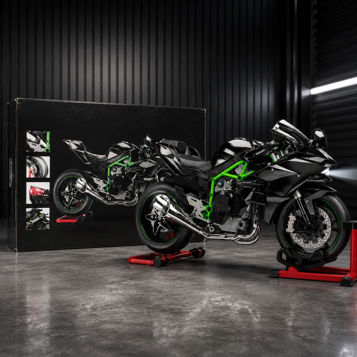 Kawasaki Ninja H2R 1:9 Diecast Collection Premium Bike Model (0754-1)