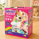 45 Pcs Unicorn Glitter Puzzle For Kids (889)