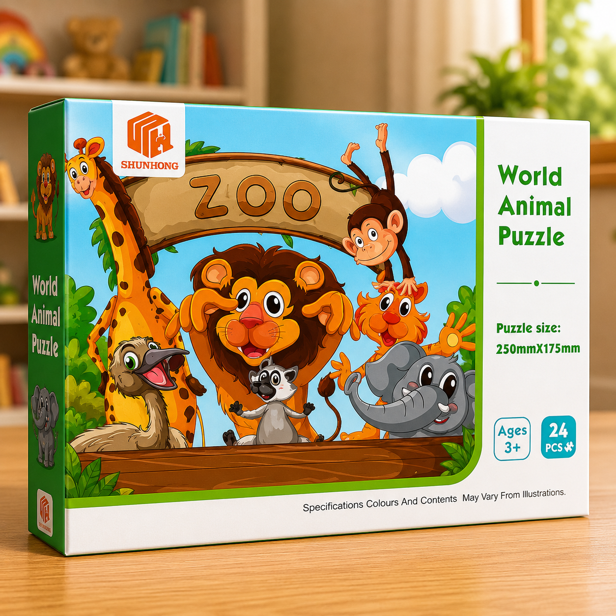 24 PCS Fun Learning Puzzle Game for Kids (Rnadom Design | LL50)