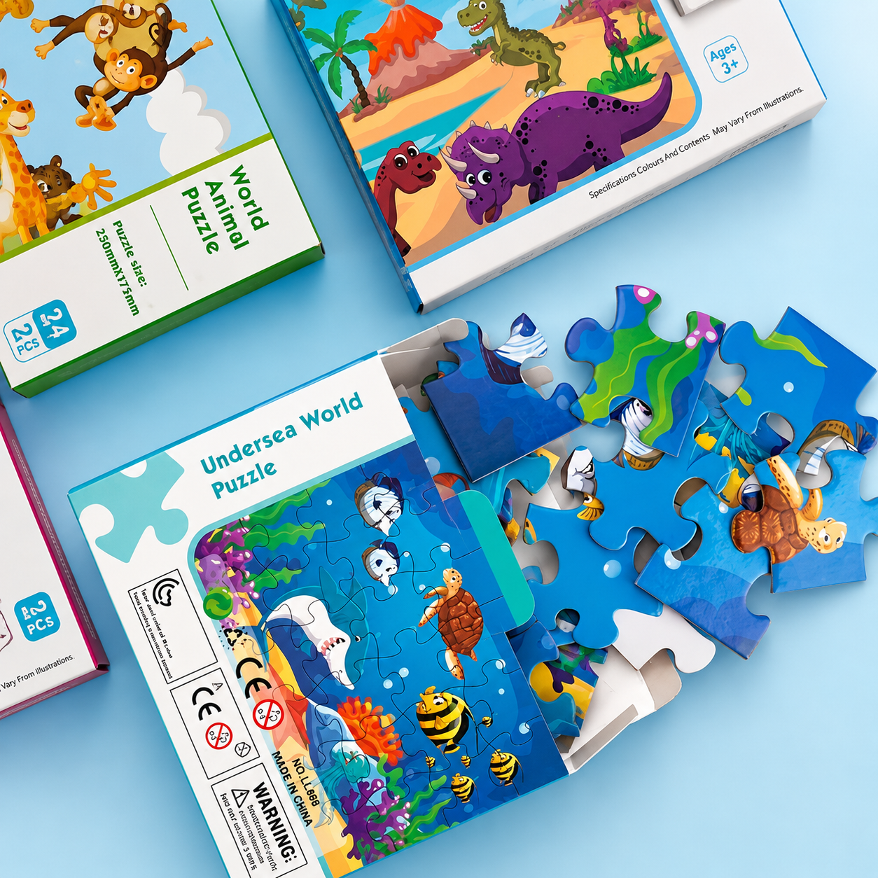 24 PCS Fun Learning Puzzle Game for Kids (Rnadom Design | LL50)