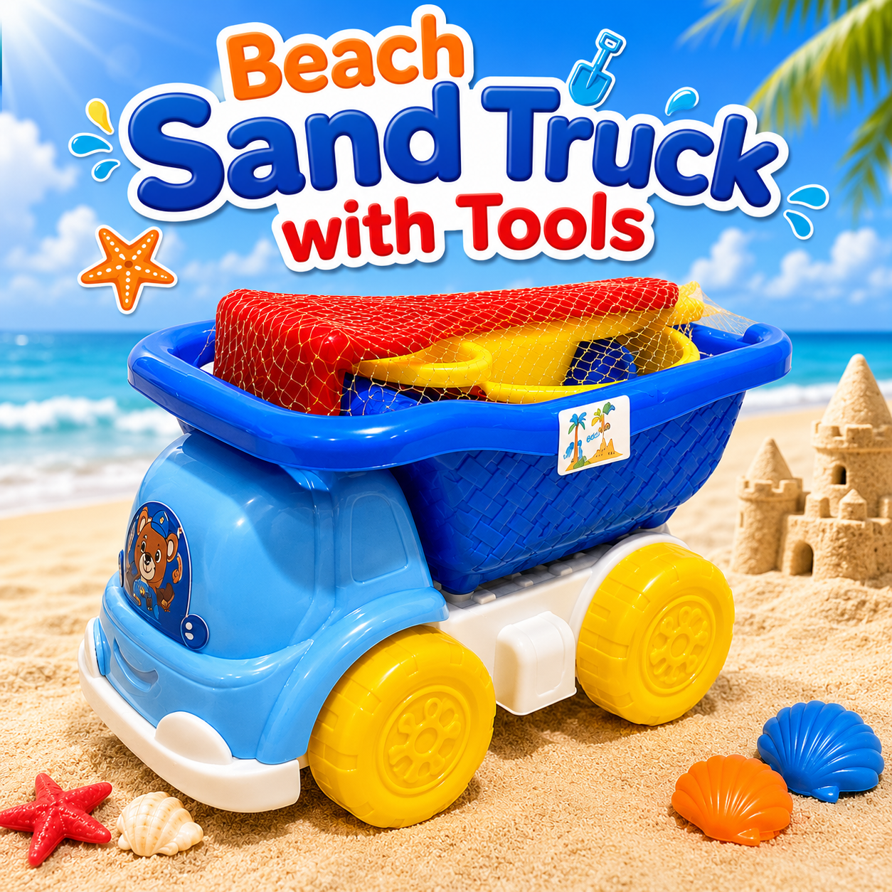 beach sand truck with tools colorful dump truck sand play set for kids