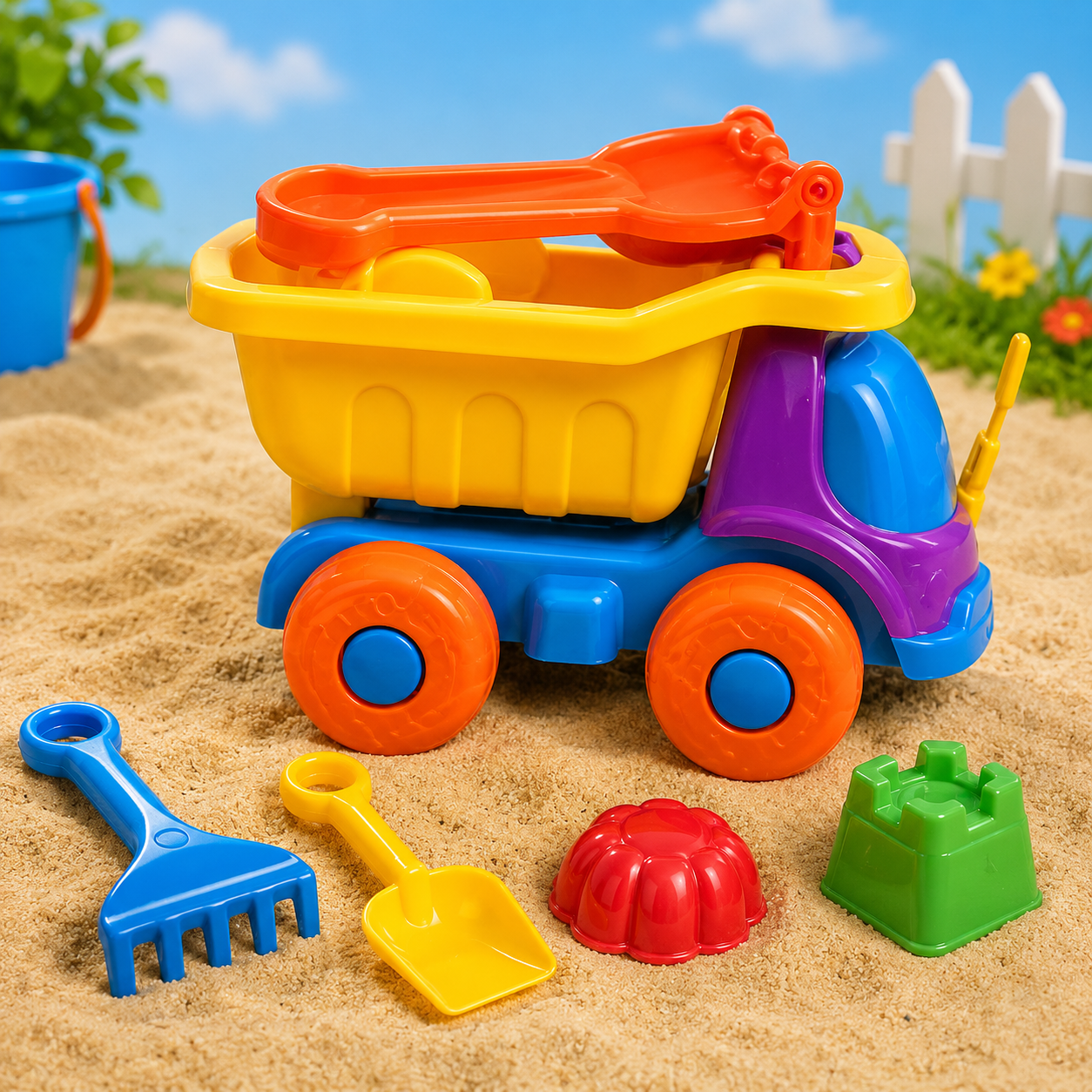 Beach Sand Truck with Tools For Kids (Random Color | 004-YS)