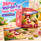 36 Pcs Wonderful Flower Fate Puzzle for Kids (88588)