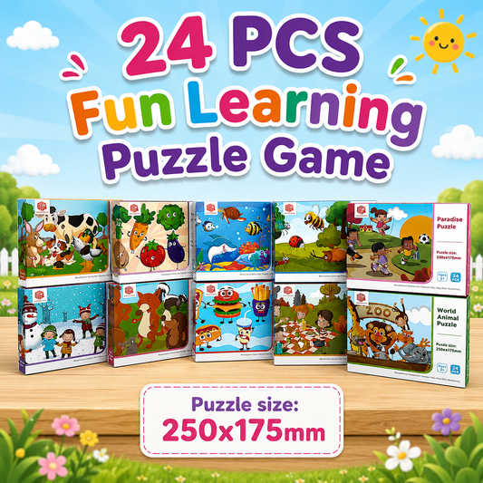 24 pcs educational puzzle game for kids colorful learning jigsaw puzzle toy