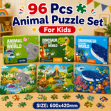 96 Pcs Animal Puzzle Set for Kids (Random | AK2105)