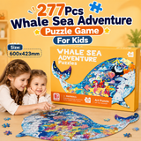 277 Pcs Whale Sea Adventure Shaped Jigsaw Puzzle for Kids (88635)